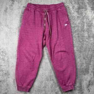 FIGS Men's Off Shift Jogger Fleece Sweatpants Drawstring Cotton Pink Large